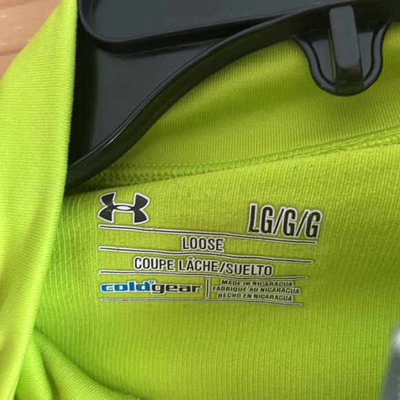 Under Armour Quarter Zip Pullover (Large, lime green) - Picture 4 of 8